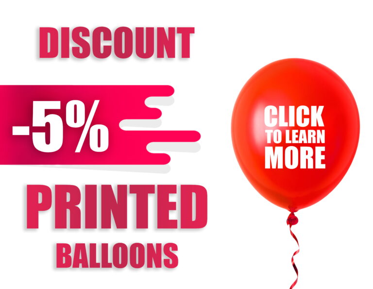 Promocja-5% balony z nadrukiem